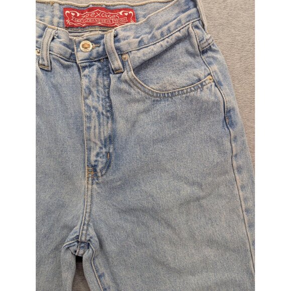 Vintage No Excuses Jeans Womens 5/6 Light Wash High Rise Mom Femme Fatale 90s - Picture 3 of 16